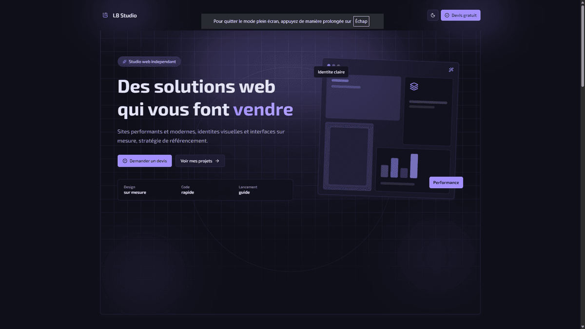 Apercu du projet LB Studio