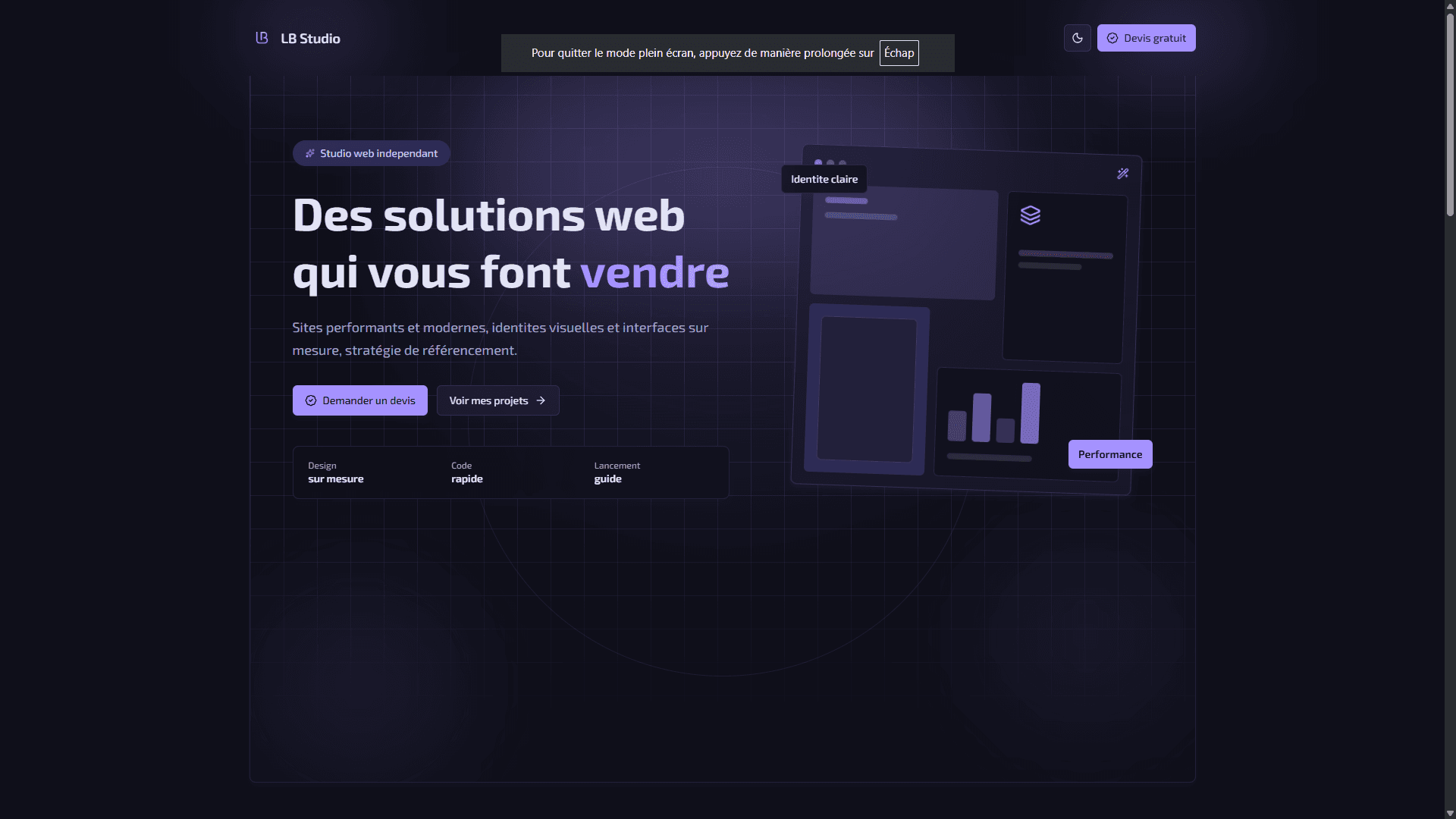 Apercu du projet LB Studio